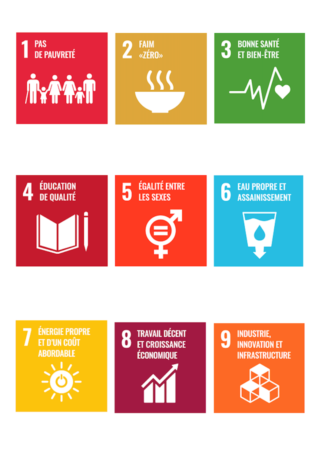 Definition of the 17 Sustainable Development Goals (SDGs)