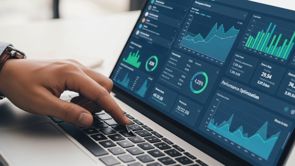 Dashboard technologique révélant un bilan caché d'actifs - analyse financière