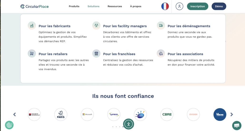 inventaire actifs entreprise plateforme gestion CircularPlace
