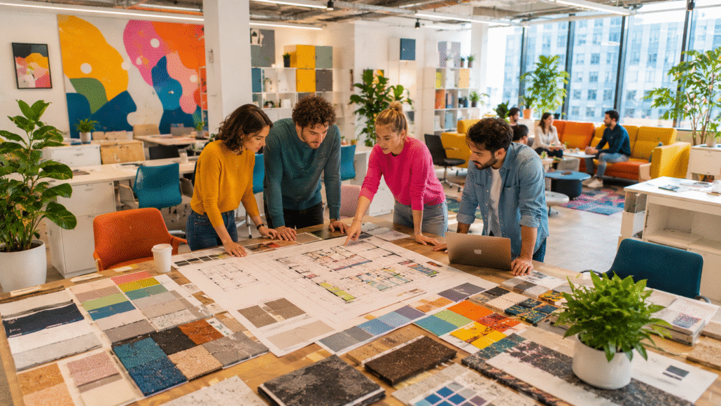 aménagement de bureaux projet de réorganisation des espaces de travail